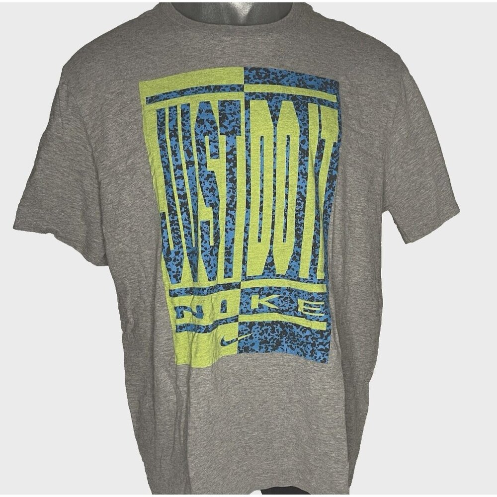 Just Do It Nike M sz XXL Retro Neon Graphic T Shirt The Nike Tee SS Color Block